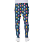 Cute Jellyfish Pattern Print Scuba Joggers