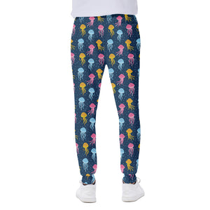 Cute Jellyfish Pattern Print Scuba Joggers