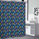 Cute Jellyfish Pattern Print Shower Curtain