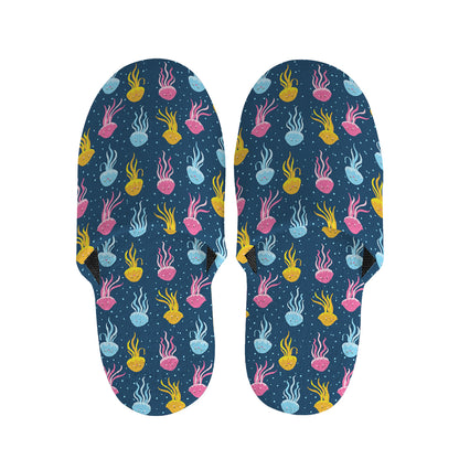 Cute Jellyfish Pattern Print Slippers