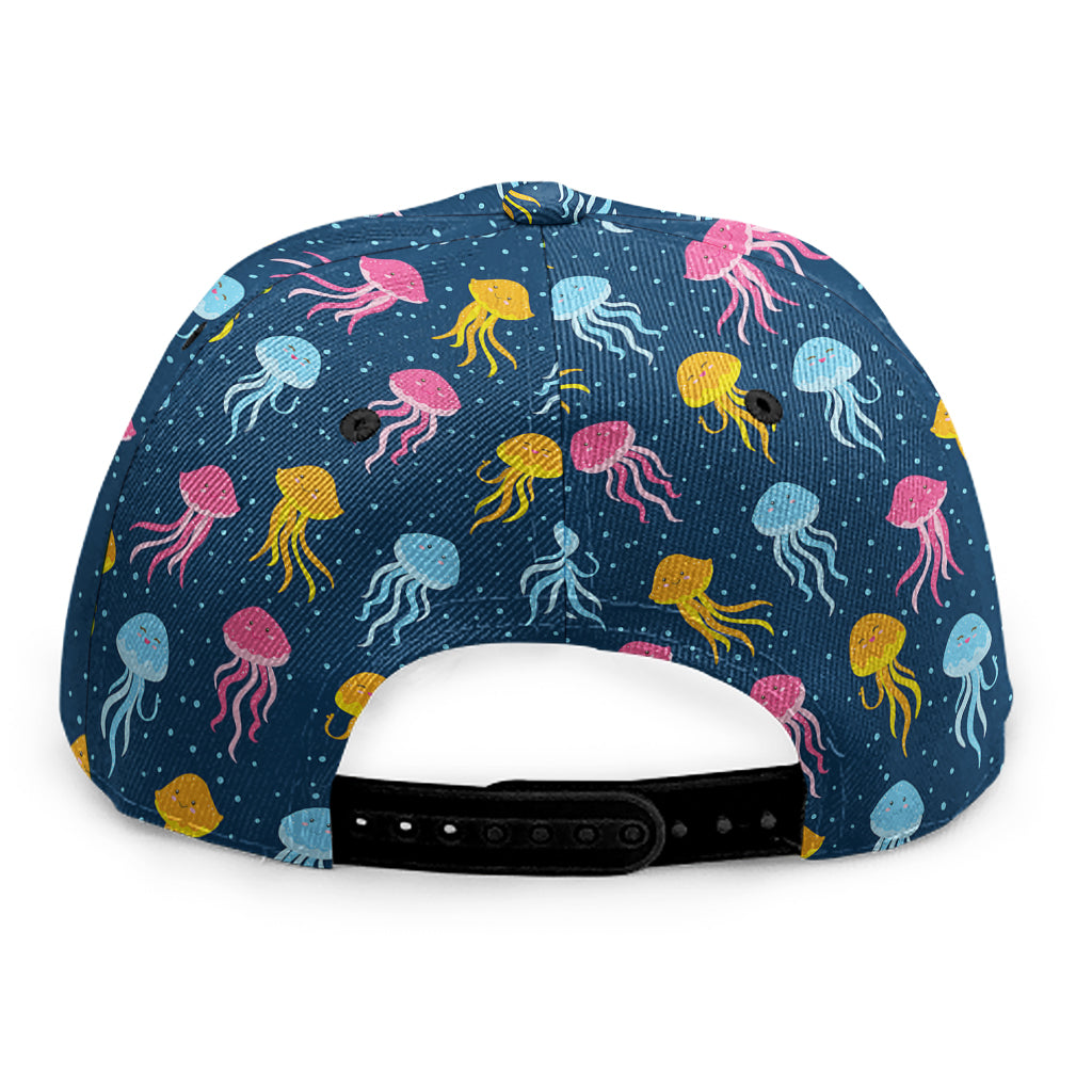 Cute Jellyfish Pattern Print Snapback Cap