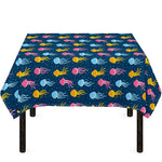 Cute Jellyfish Pattern Print Tablecloth