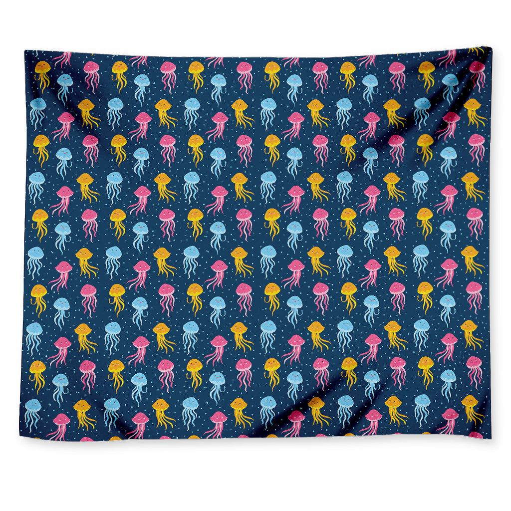 Cute Jellyfish Pattern Print Tapestry