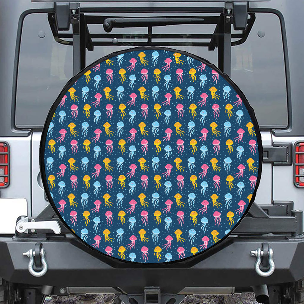 Cute Jellyfish Pattern Print Tire Cover