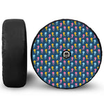 Cute Jellyfish Pattern Print Tire Cover With Camera Hole