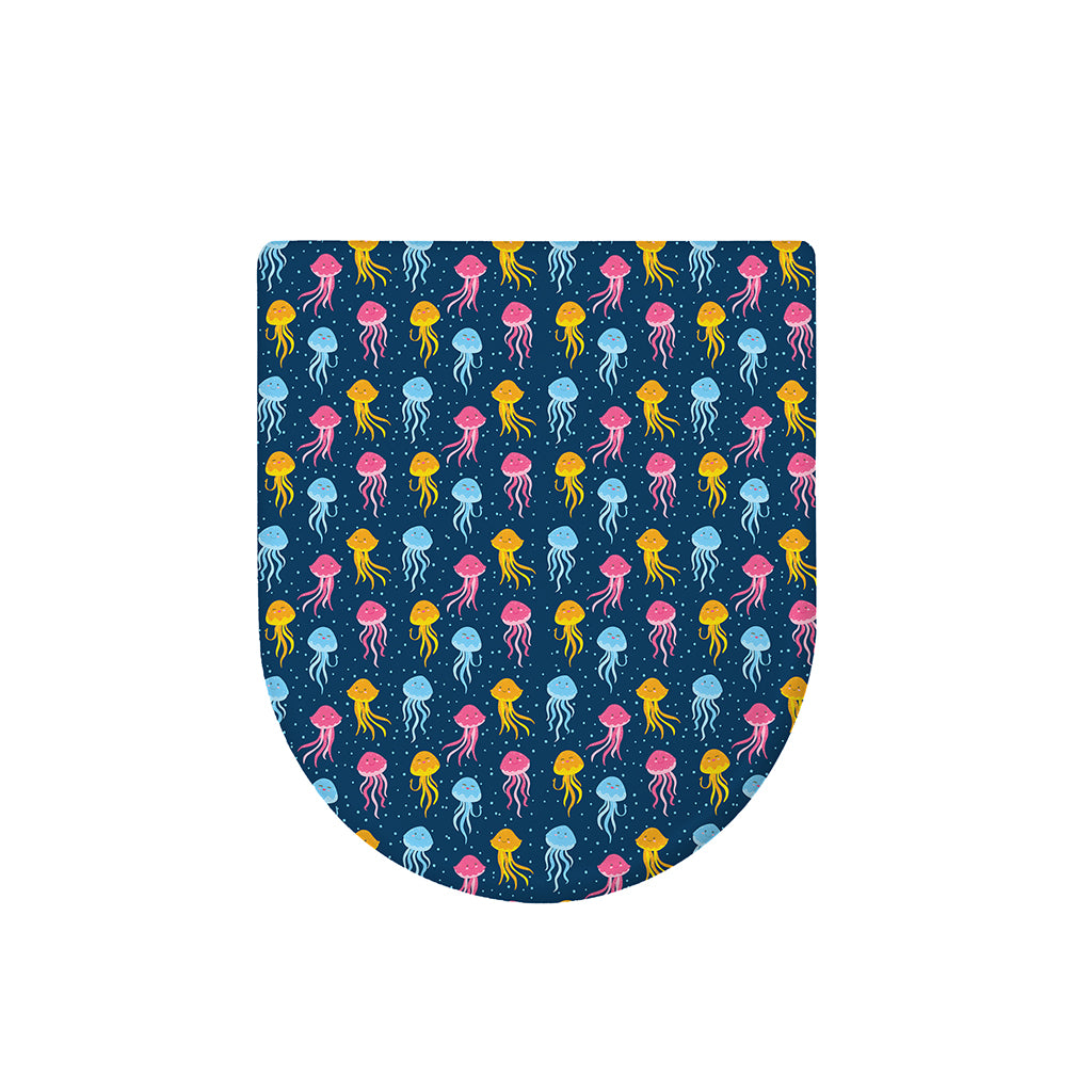 Cute Jellyfish Pattern Print Toilet Lid Cover