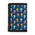 Cute Jellyfish Pattern Print Trifold Wallet