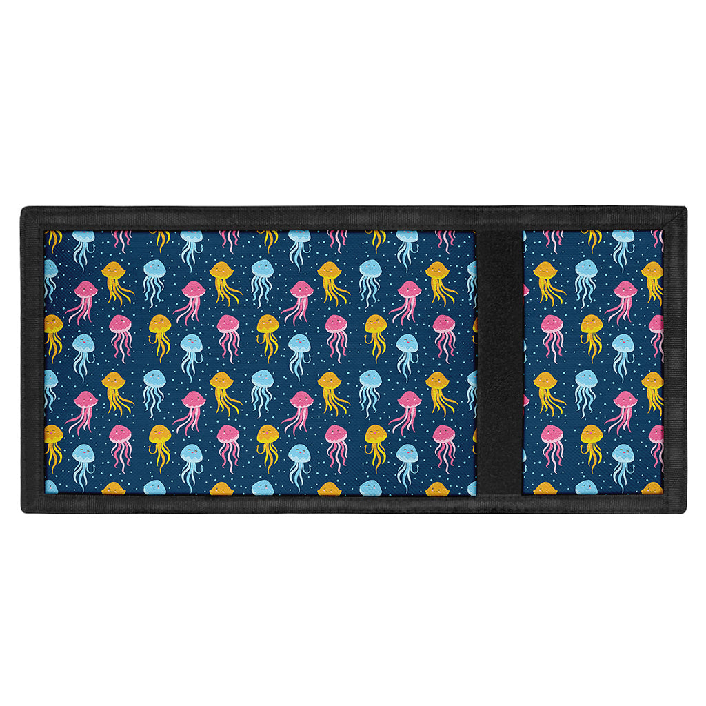 Cute Jellyfish Pattern Print Trifold Wallet