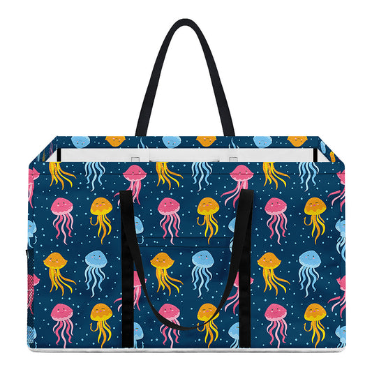 Cute Jellyfish Pattern Print Utility Tote Bag