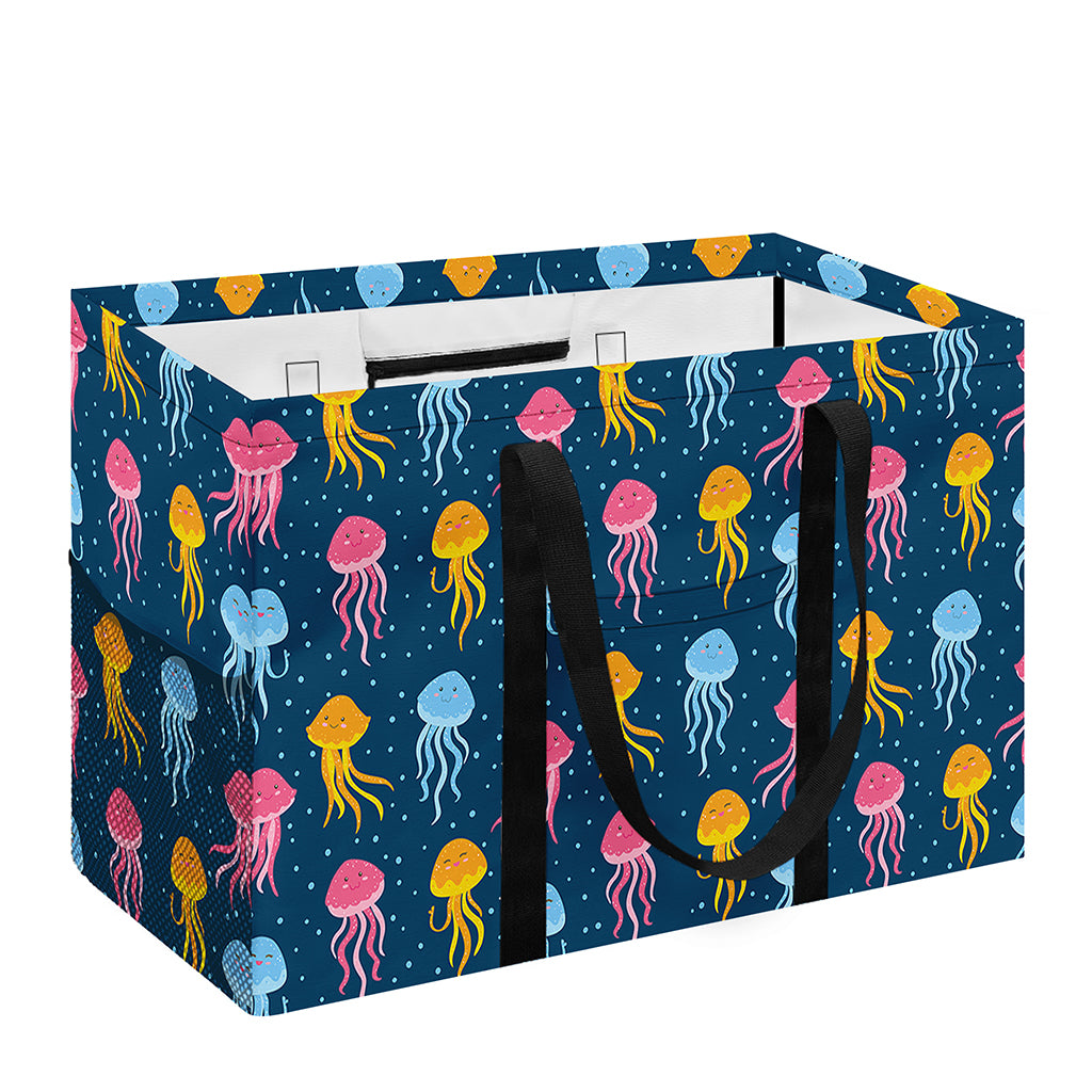 Cute Jellyfish Pattern Print Utility Tote Bag