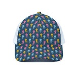 Cute Jellyfish Pattern Print White Mesh Trucker Cap