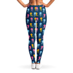 Cute Jellyfish Pattern Print Women's Leggings