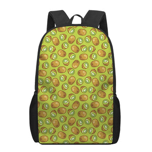 Cute Kiwi Pattern Print 17 Inch Backpack