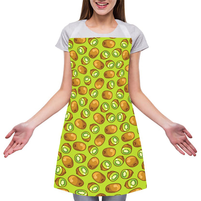 Cute Kiwi Pattern Print Adjustable Apron