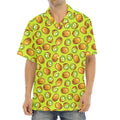 Cute Kiwi Pattern Print Aloha Shirt