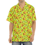 Cute Kiwi Pattern Print Aloha Shirt