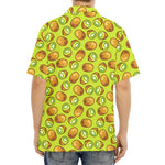Cute Kiwi Pattern Print Aloha Shirt
