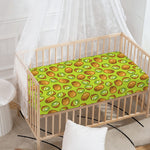 Cute Kiwi Pattern Print Baby Crib Sheet