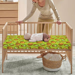 Cute Kiwi Pattern Print Baby Crib Sheet