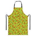 Cute Kiwi Pattern Print Bib Apron With Pocket