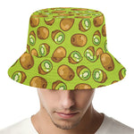 Cute Kiwi Pattern Print Bucket Hat