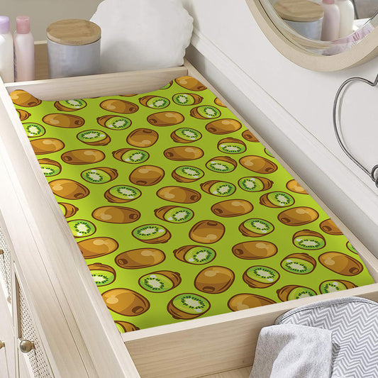 Cute Kiwi Pattern Print Changing Pad Cover