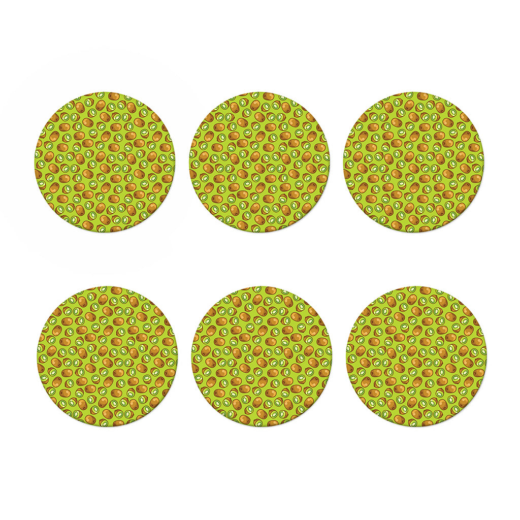 Cute Kiwi Pattern Print Coaster Set
