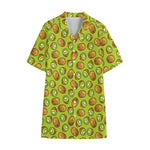 Cute Kiwi Pattern Print Cotton Hawaiian Shirt