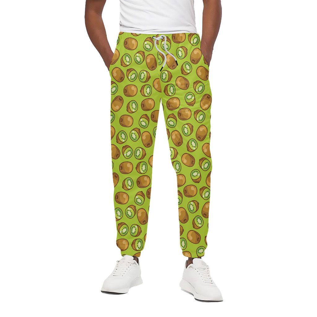 Cute Kiwi Pattern Print Cotton Pants
