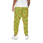 Cute Kiwi Pattern Print Cotton Pants