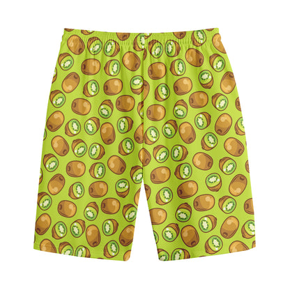 Cute Kiwi Pattern Print Cotton Shorts