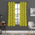Cute Kiwi Pattern Print Grommet Curtain Panels