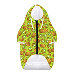 Cute Kiwi Pattern Print Dog Zip Up Hoodie