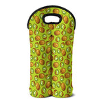 Cute Kiwi Pattern Print Double Neoprene Wine Tote
