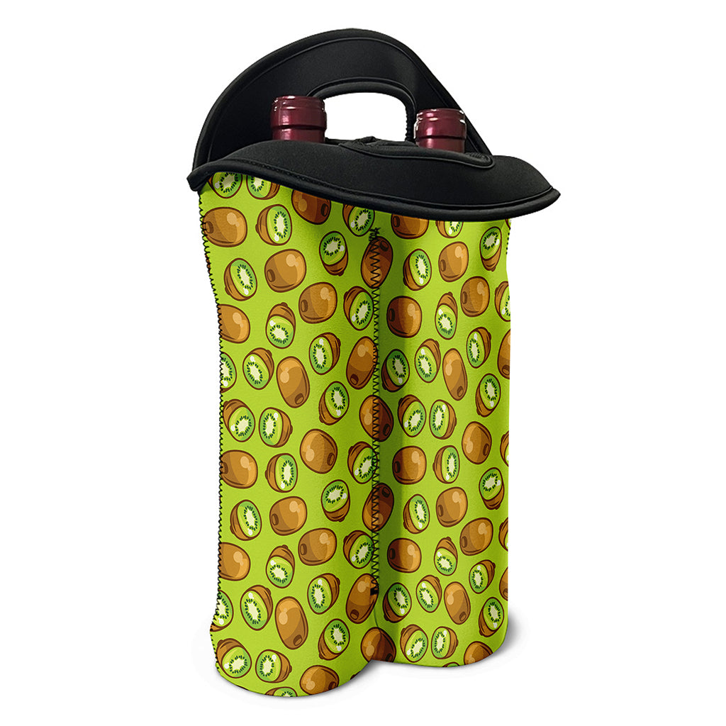 Cute Kiwi Pattern Print Double Neoprene Wine Tote