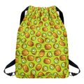 Cute Kiwi Pattern Print Drawstring Backpack