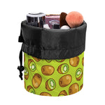 Cute Kiwi Pattern Print Drawstring Makeup Bag