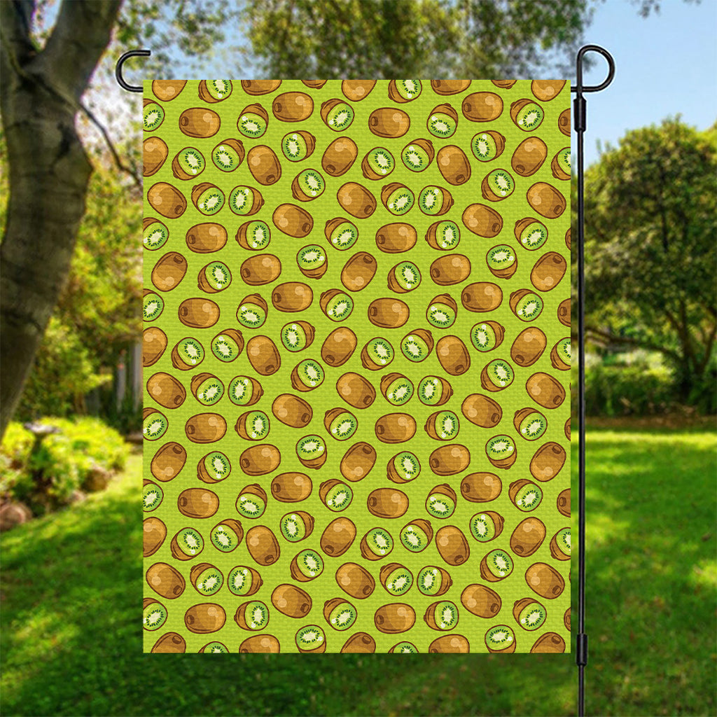 Cute Kiwi Pattern Print Garden Flag