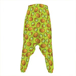 Cute Kiwi Pattern Print Hammer Pants