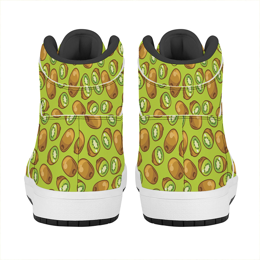 Cute Kiwi Pattern Print High Top Leather Sneakers