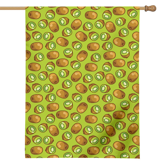 Cute Kiwi Pattern Print House Flag
