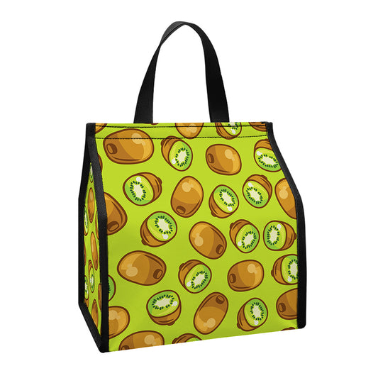 Cute Kiwi Pattern Print Insulated Lunch Tote