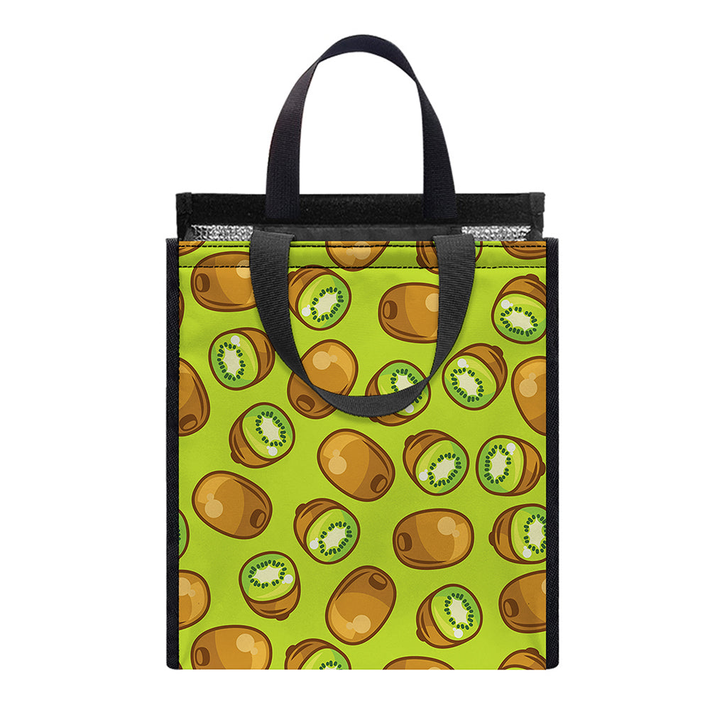 Cute Kiwi Pattern Print Insulated Lunch Tote