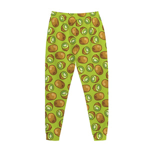 Cute Kiwi Pattern Print Jogger Pants