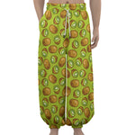 Cute Kiwi Pattern Print Lantern Pants