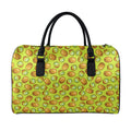 Cute Kiwi Pattern Print Leather Duffel Bag