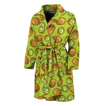 Cute Kiwi Pattern Print Men's Bathrobe