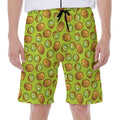 Cute Kiwi Pattern Print Men's Beach Shorts