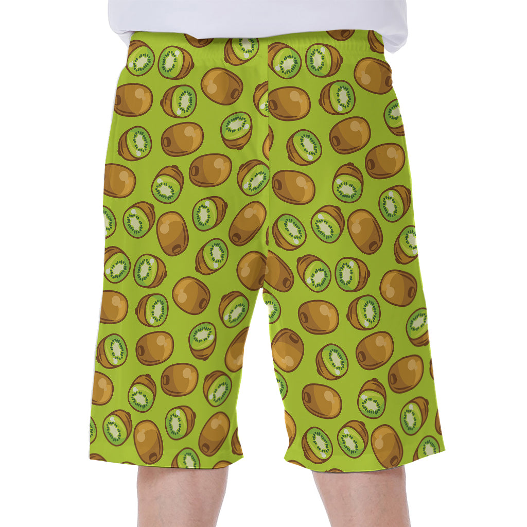 Cute Kiwi Pattern Print Men's Beach Shorts