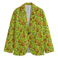 Cute Kiwi Pattern Print Men's Blazer